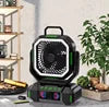 2026 Model - 40000mAh  Remote Control Portable Outdoor Camping Fan with LED Lighting and Solar Charging Capability