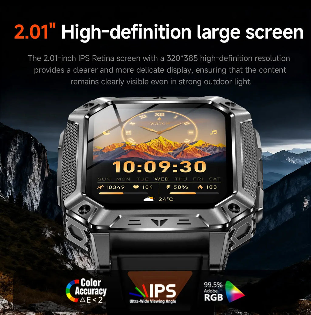 2026 New T-REX3 exercise 1400mAh Battery Smart Watch Tracking 10ATM Waterproof Sports Tracker Outdoor Military Smart Watch Men