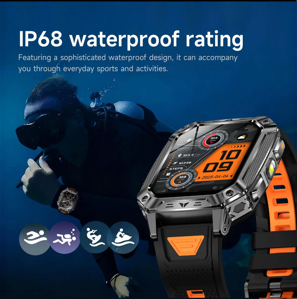 2026 New T-REX3 exercise 1400mAh Battery Smart Watch Tracking 10ATM Waterproof Sports Tracker Outdoor Military Smart Watch Men