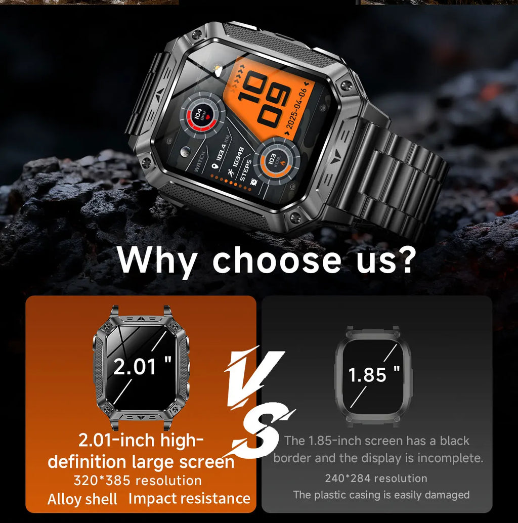 2026 New T-REX3 exercise 1400mAh Battery Smart Watch Tracking 10ATM Waterproof Sports Tracker Outdoor Military Smart Watch Men