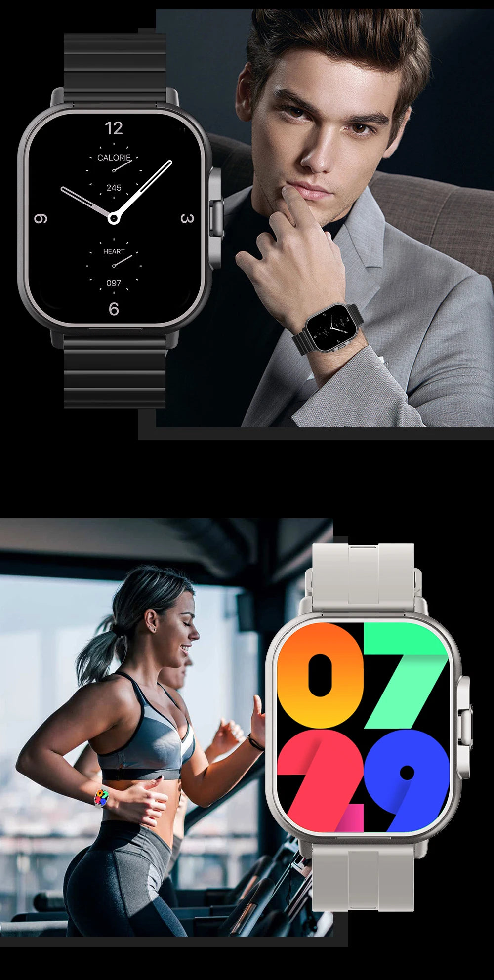 NFC Smart Watch TWS 2-in-1 Headset Bluetooth Call Heart Rate Blood Pressure Health Monitoring Headphones Play Music Smartwatch