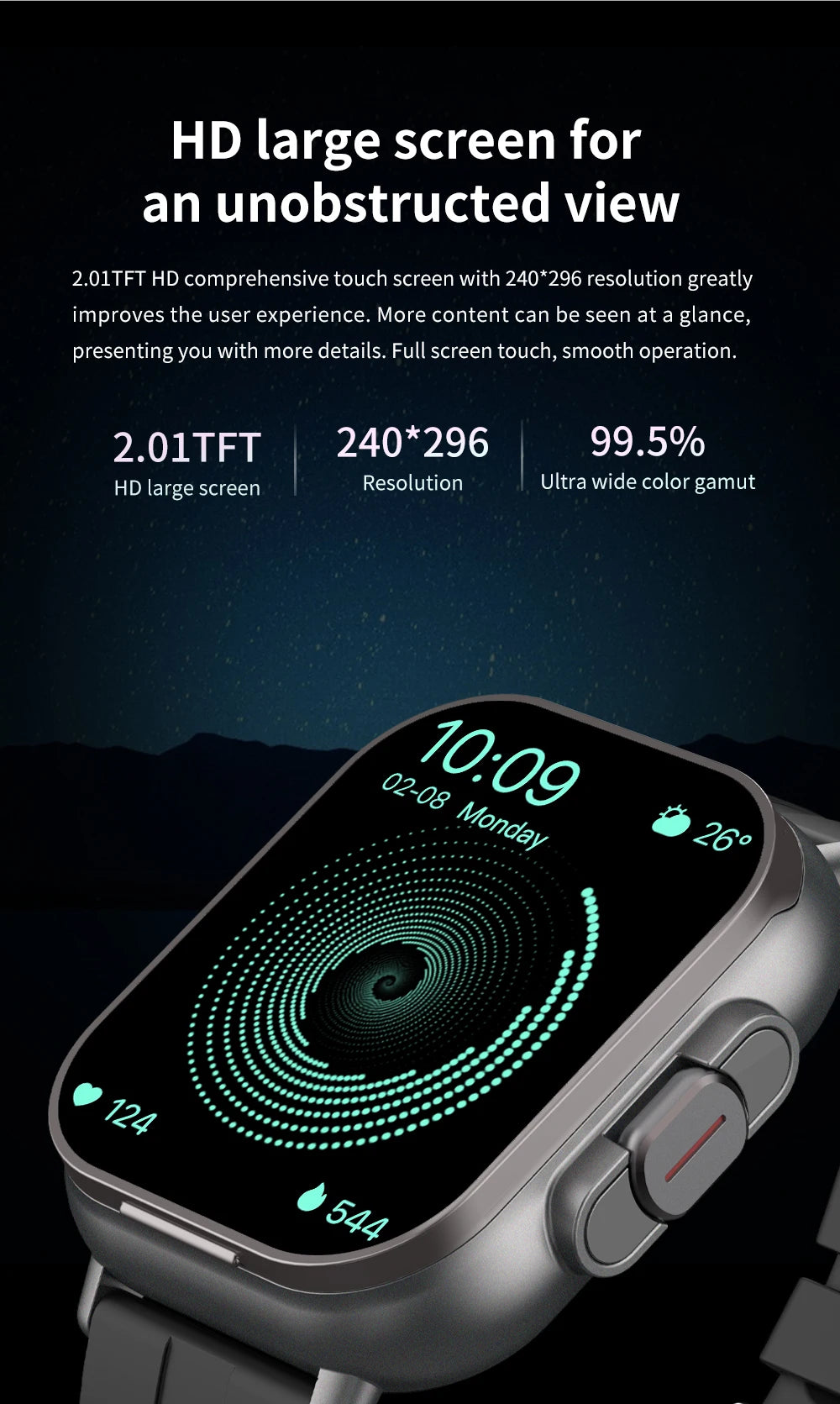 NFC Smart Watch TWS 2-in-1 Headset Bluetooth Call Heart Rate Blood Pressure Health Monitoring Headphones Play Music Smartwatch