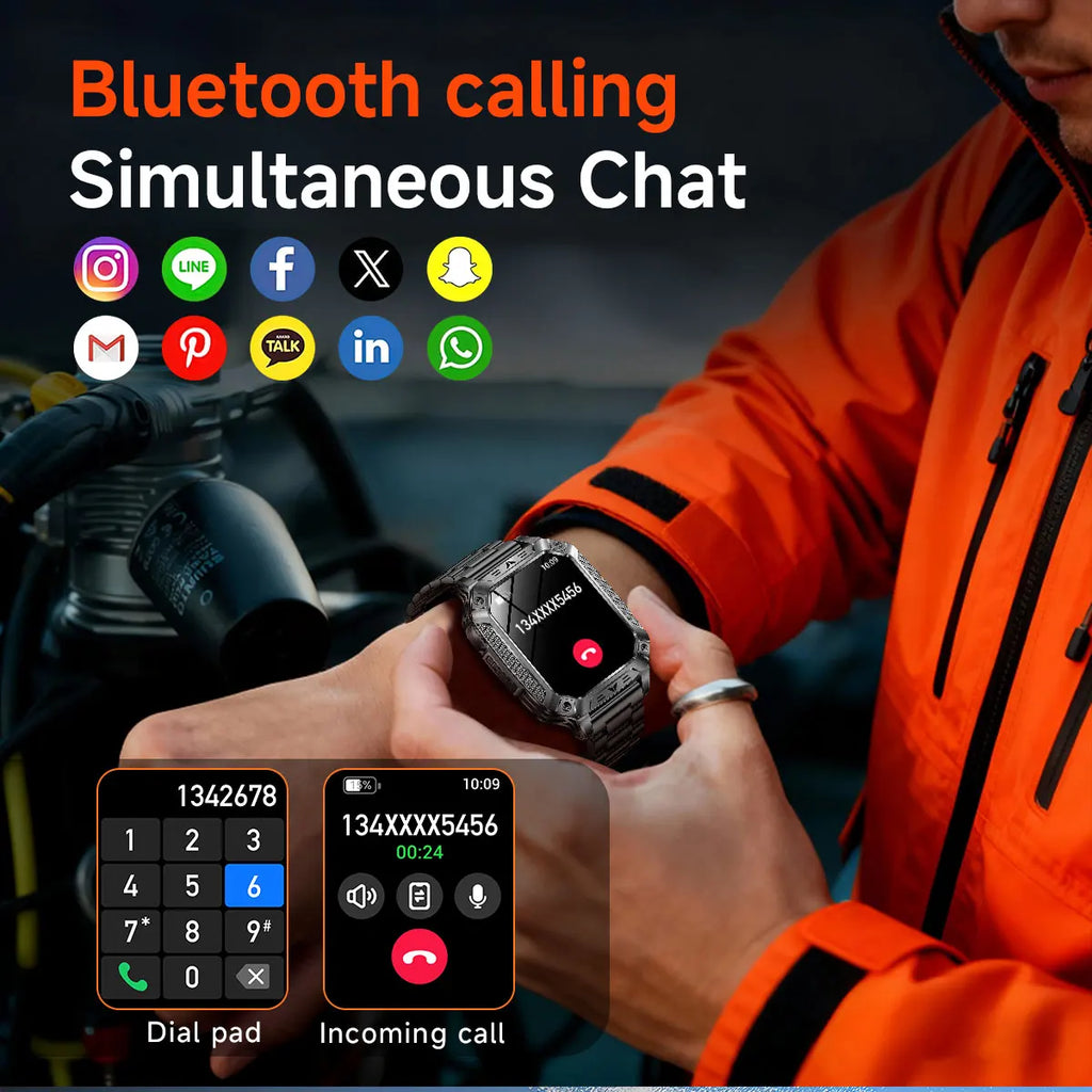 2026 New T-REX3 exercise 1400mAh Battery Smart Watch Tracking 10ATM Waterproof Sports Tracker Outdoor Military Smart Watch Men