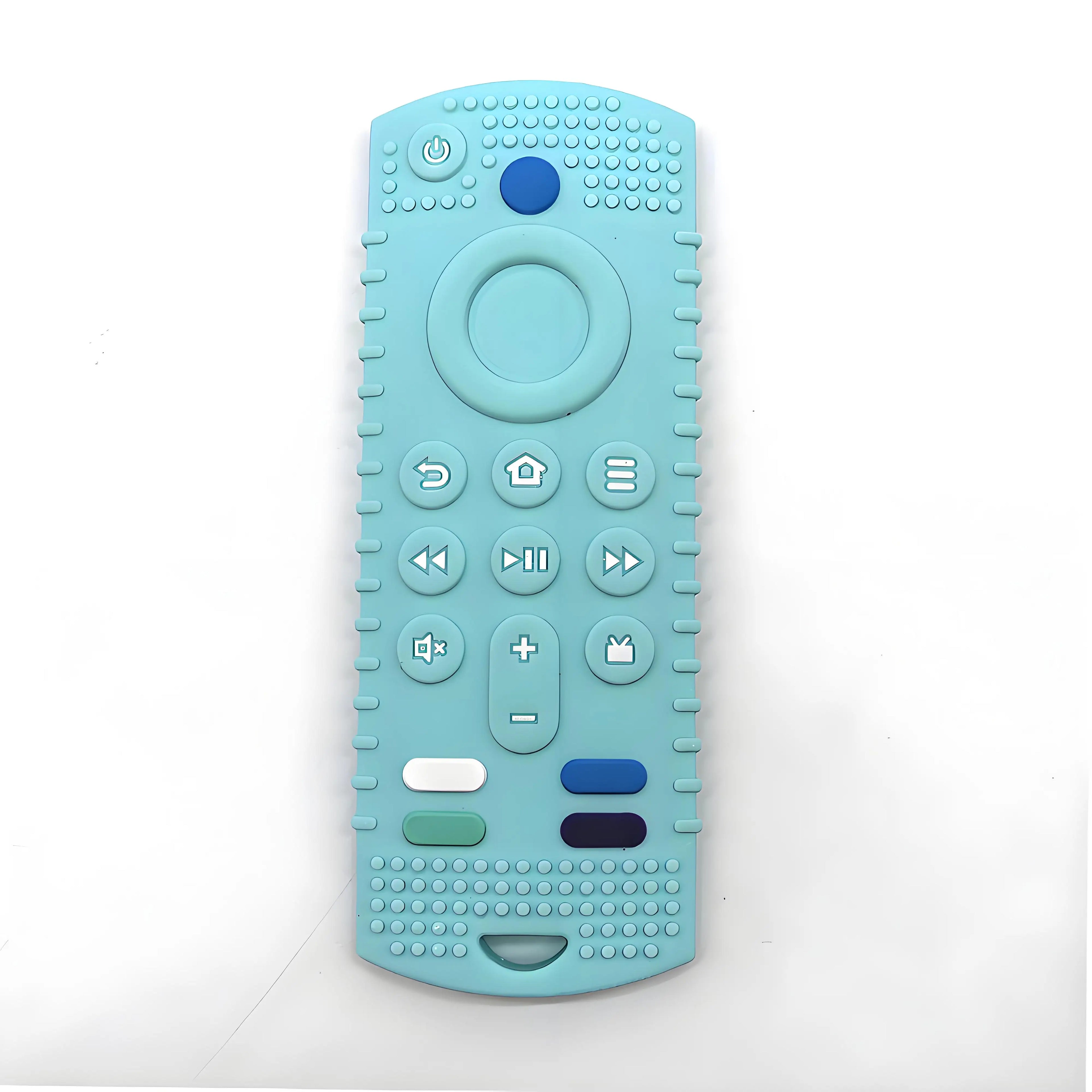 Silicone Baby Teether Soothing Teether Early Educational Sensory Toys for Infant Teether Remote Control Shape