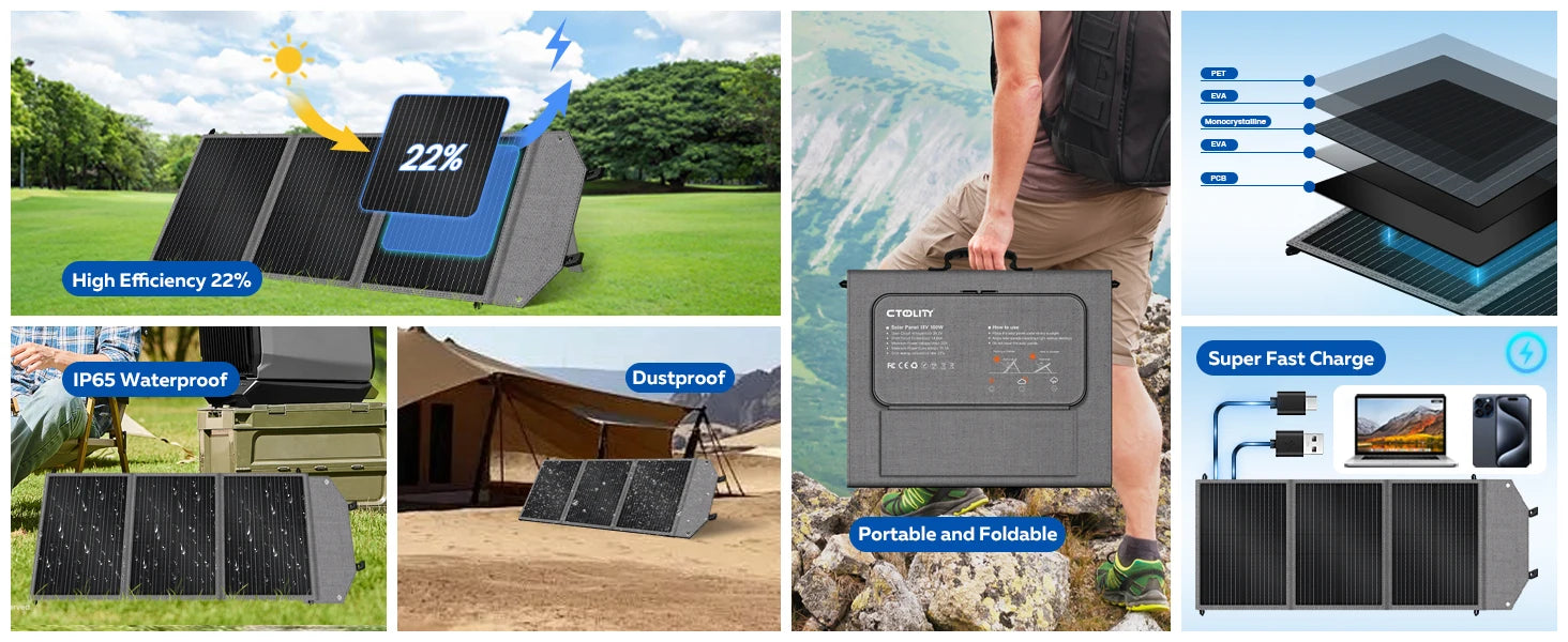500W 1800W Power Station With 100W Solar Panel 18V USB TYPE-C Portable Power Bank 345Wh 1000Wh Lifepo4 Battery Charging Station