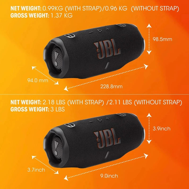 JBL Charge 6 Portable Bluetooth Speaker IP68 Waterproof Deep Bass Outdoor Wireless Stereo Speaker Power Bank Boombox
