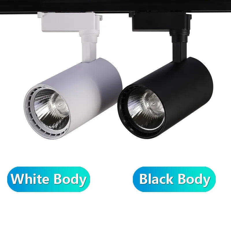 Store LED Track Light 220V Shopping Mall Spot Led Ceiling Lamp for Living Room Kitchen Line Lighting Rail Systems Spotlight Set