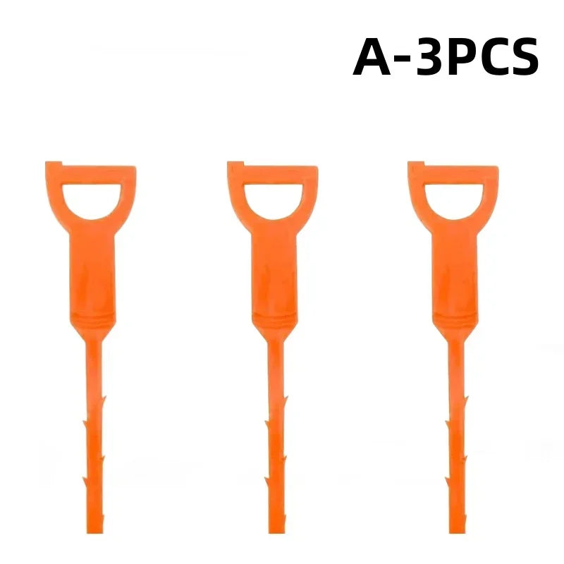 Drain Cleaning Brush Tool for Bathroom Hair Sink Pipe Unclogging Drain Cleaner Hook-Style Snake Floor Hair Remover