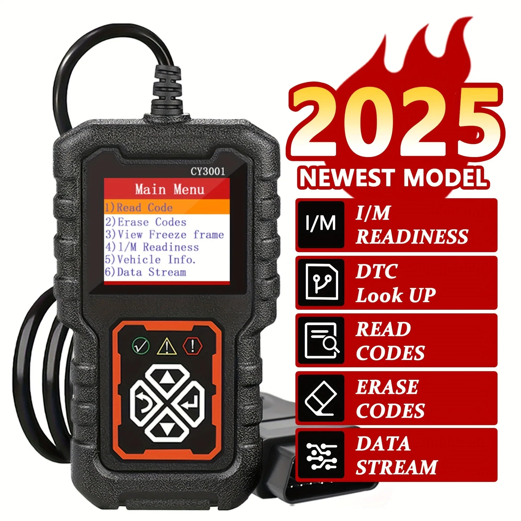 Car OBD2 Code Scanner Diagnostic Scanner Code Reader Erase Engine Fault Code Read Code Erase Code Battery Test Engine Light Can