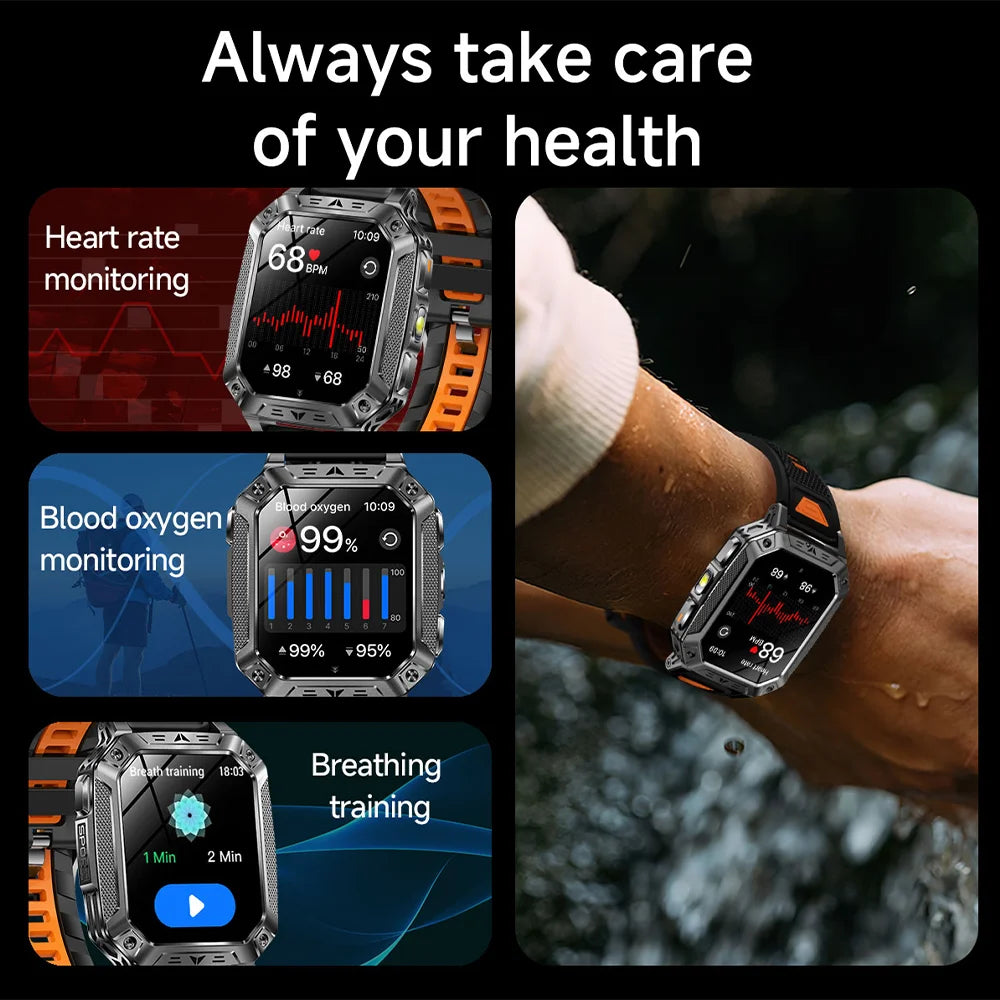 2026 New T-REX3 exercise 1400mAh Battery Smart Watch Tracking 10ATM Waterproof Sports Tracker Outdoor Military Smart Watch Men