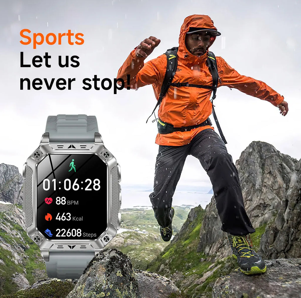 2026 New T-REX3 exercise 1400mAh Battery Smart Watch Tracking 10ATM Waterproof Sports Tracker Outdoor Military Smart Watch Men