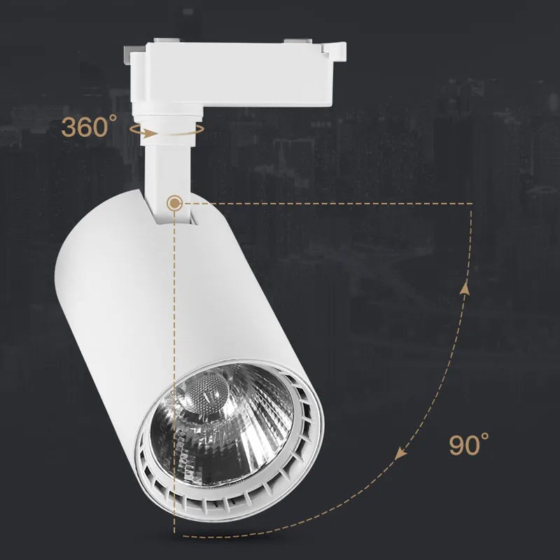 Store LED Track Light 220V Shopping Mall Spot Led Ceiling Lamp for Living Room Kitchen Line Lighting Rail Systems Spotlight Set