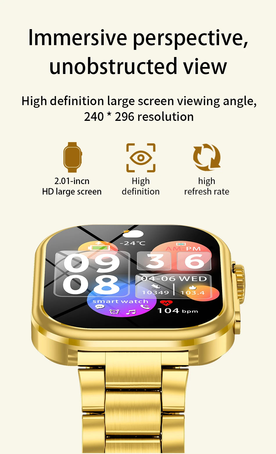 LIGE New Smart Watch Men 2.01'' HD Flashlight Bluetooth Call Heart Rate Sleep Health Monitor Sports Waterproof Smartwatch Women