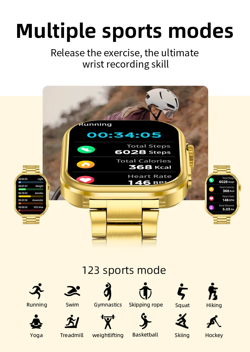 LIGE New Smart Watch Men 2.01'' HD Flashlight Bluetooth Call Heart Rate Sleep Health Monitor Sports Waterproof Smartwatch Women