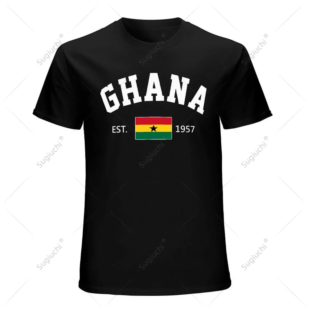 Unisex Men Ghana EST.1957 Independence Day Tshirt Tees T Shirts Women Boys 100% Cotton T-Shirt