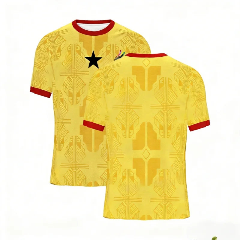 Hot Sale Ghana 2026 New  Style Adult Children Casual Sports T-shirt Jersey Breathable Short Sleeve Soccer Top Family Kids Tees