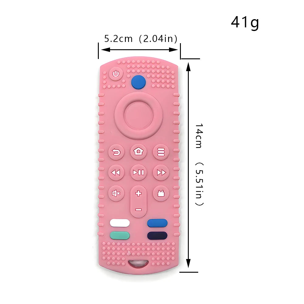 Silicone Baby Teether Soothing Teether Early Educational Sensory Toys for Infant Teether Remote Control Shape
