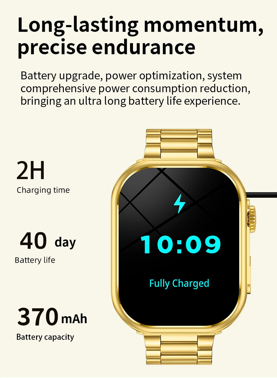 LIGE New Smart Watch Men 2.01'' HD Flashlight Bluetooth Call Heart Rate Sleep Health Monitor Sports Waterproof Smartwatch Women