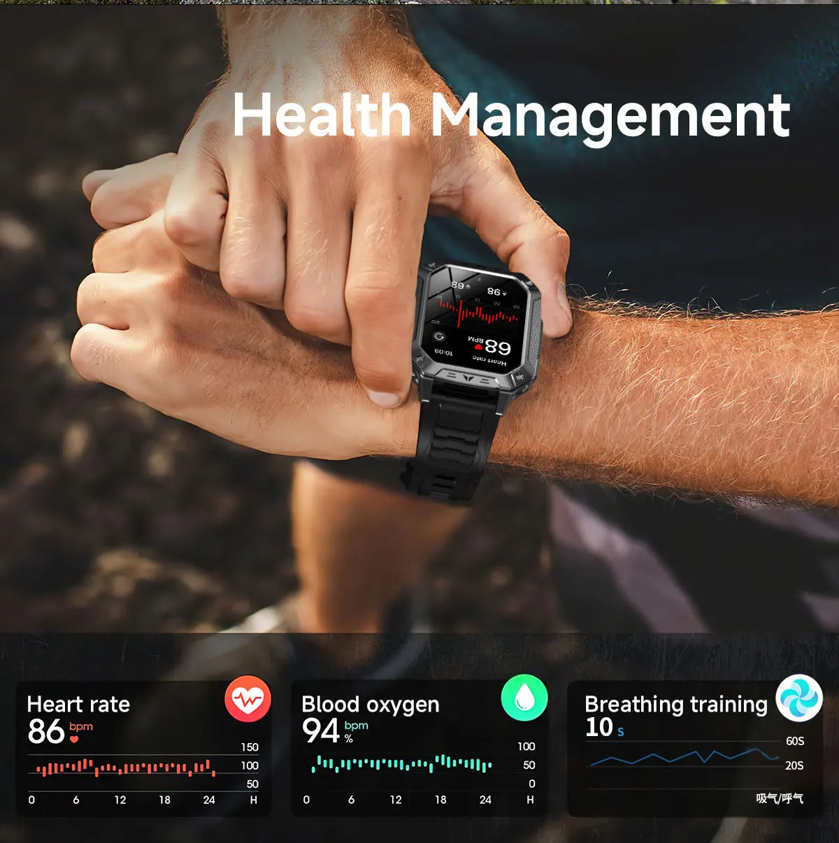 2026 New T-REX3 exercise 1400mAh Battery Smart Watch Tracking 10ATM Waterproof Sports Tracker Outdoor Military Smart Watch Men