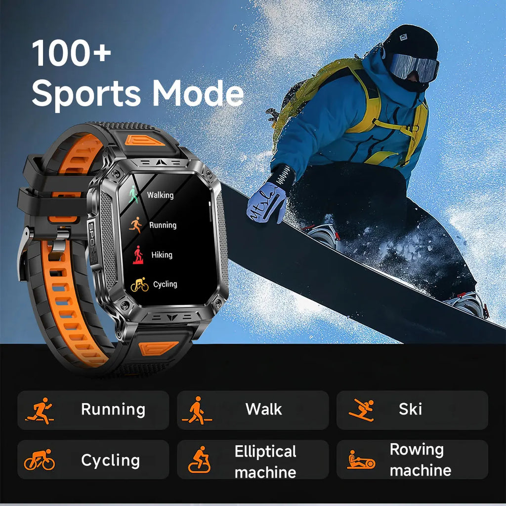 2026 New T-REX3 exercise 1400mAh Battery Smart Watch Tracking 10ATM Waterproof Sports Tracker Outdoor Military Smart Watch Men