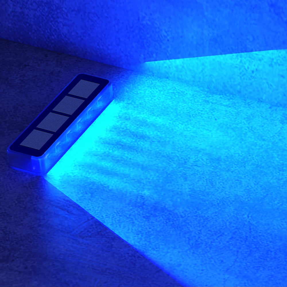 Outdoor Solar Deck Lights Waterproof LED Step Sidewalk Stair Garden Light IP68 Auto On/Off Solar Powered Dock Driveway Lighting