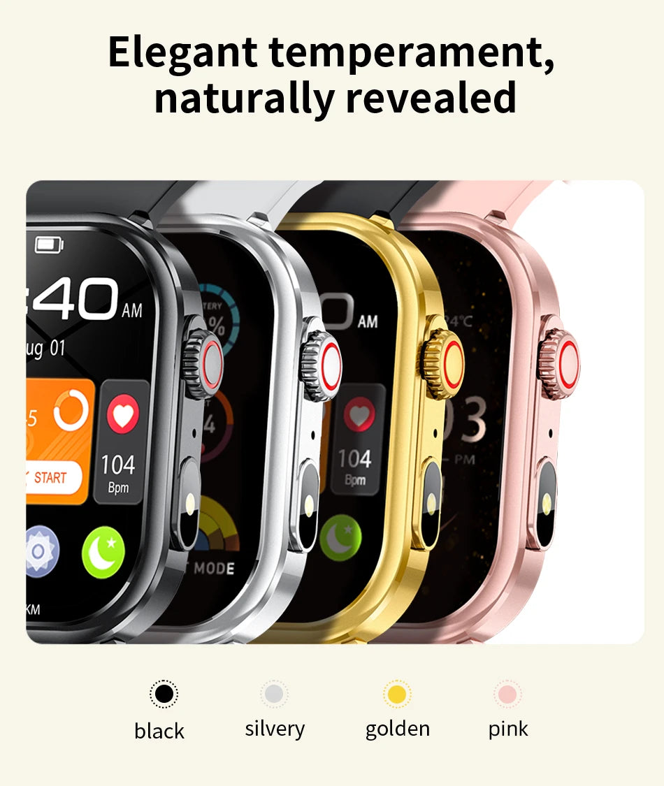LIGE New Smart Watch Men 2.01'' HD Flashlight Bluetooth Call Heart Rate Sleep Health Monitor Sports Waterproof Smartwatch Women