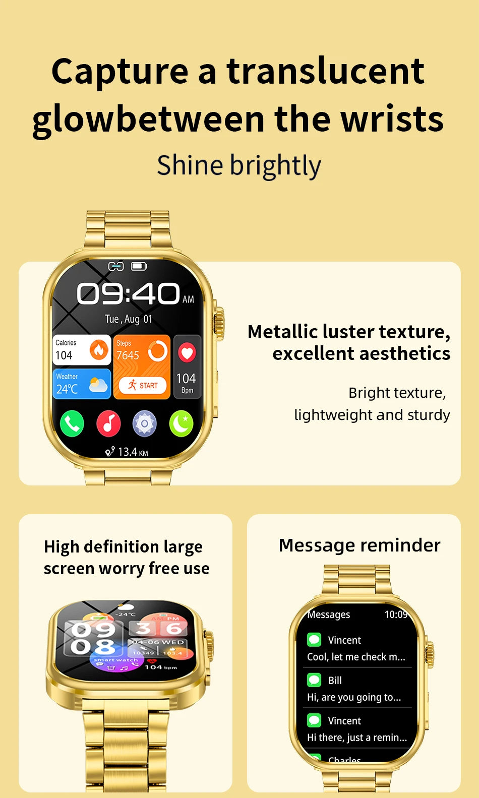 LIGE New Smart Watch Men 2.01'' HD Flashlight Bluetooth Call Heart Rate Sleep Health Monitor Sports Waterproof Smartwatch Women