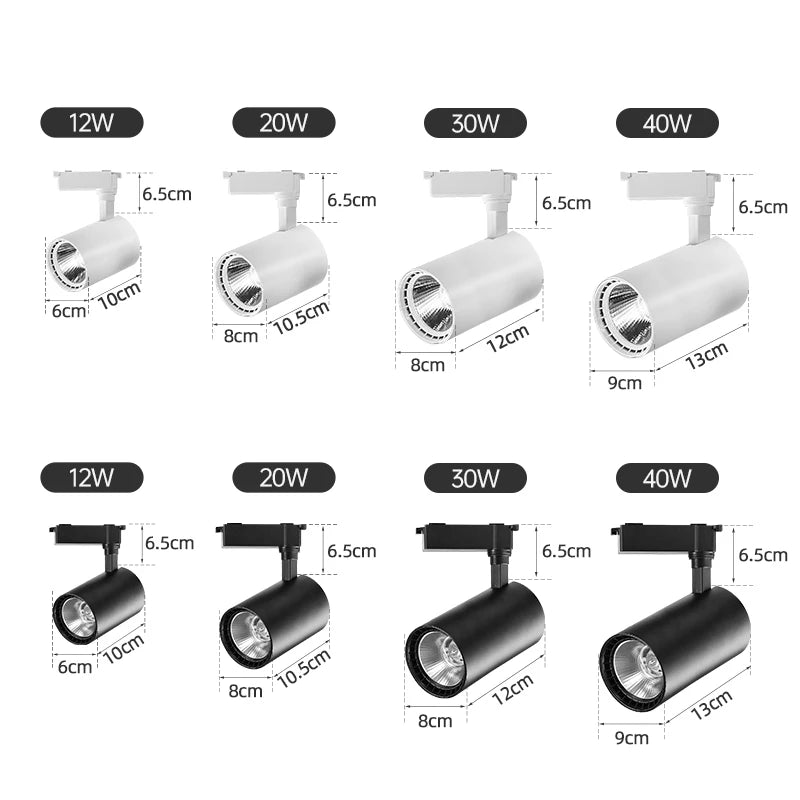 Store LED Track Light 220V Shopping Mall Spot Led Ceiling Lamp for Living Room Kitchen Line Lighting Rail Systems Spotlight Set