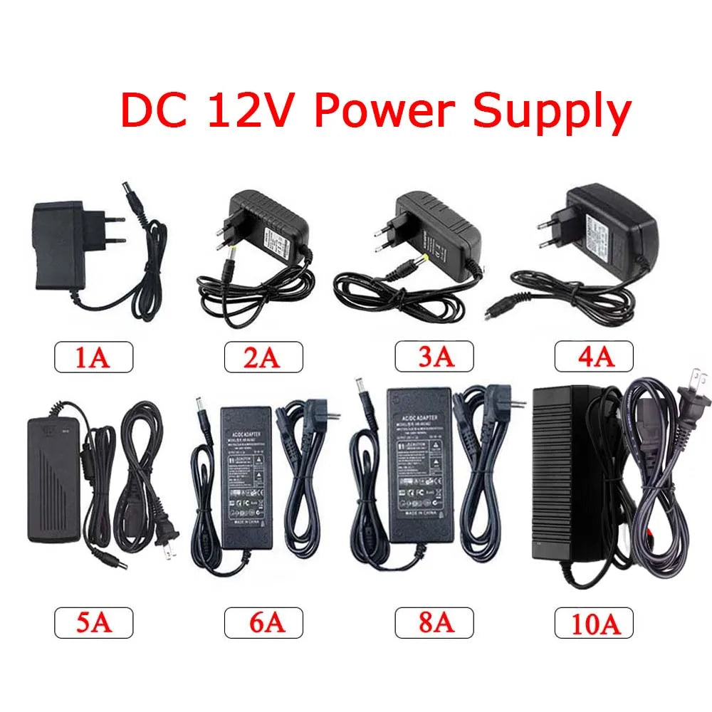 Lighting Transformer AC 110V~220V To DC 12V Switching Power Supply 1A 2A 3A 5A 6A 8A 10A Power Adapter For LED Light Camera